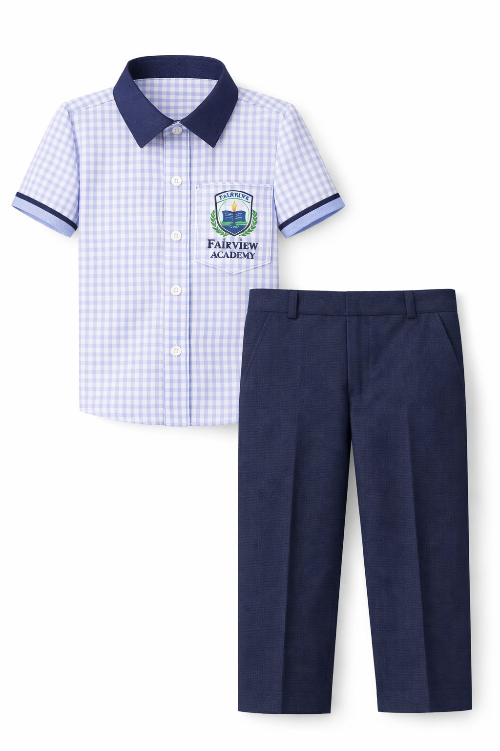 Boys Blue Stripe School Shirt - UniformSupply.in